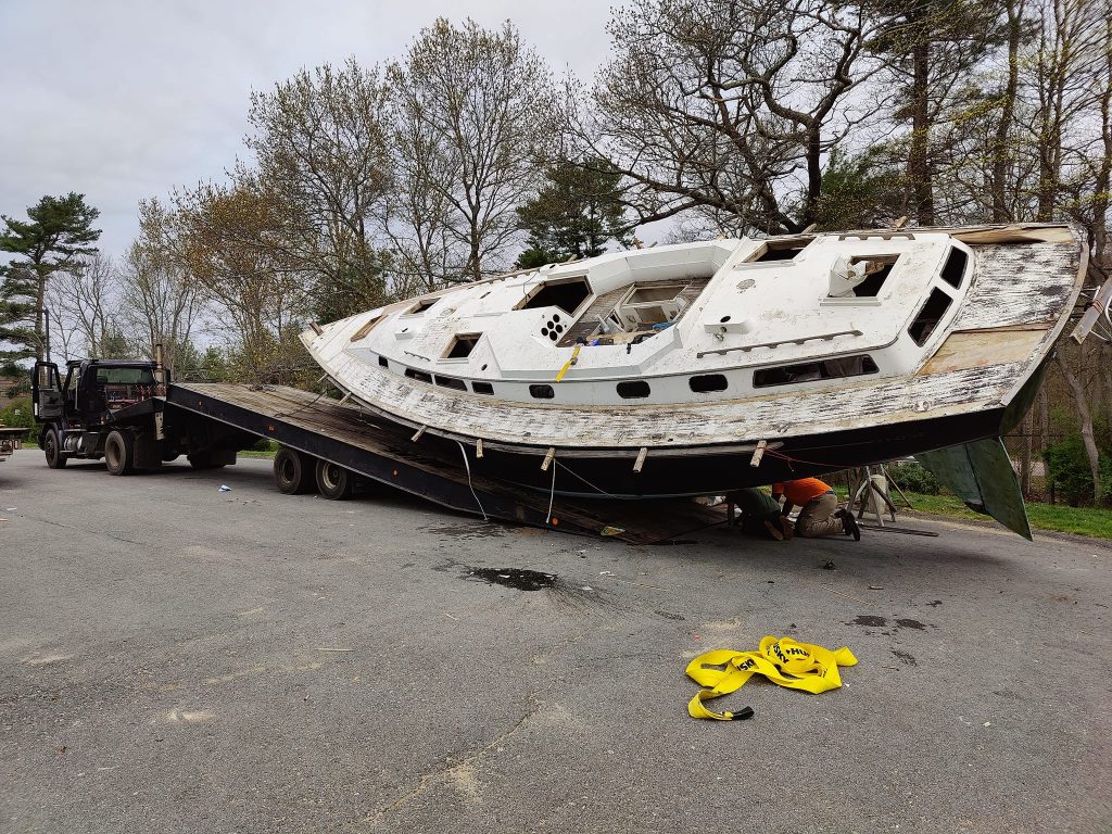 Large Sailboat Removal & Disposal in Lakeville, MA